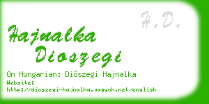 hajnalka dioszegi business card